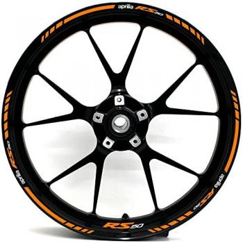 Kit de Pegatinas Compatibles con Llantas de Moto Aprilia RS 50