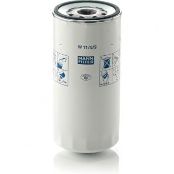Filtro de aceite MANN-FILTER W 1170/9 con rosca M 30 X 2 y válvula de bloqueo de retorno, apto para camiones y autobuses