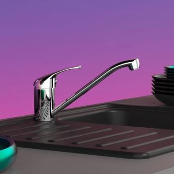 Grifo monomando cocina GRANDE VITA CLASSIC baja presión cromado