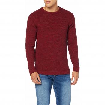 Selected Homme NOS Slhvictor Crew Neck W Noos suéter, Rojo