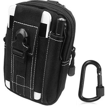 Táctica Bolsa, Sahara Sailor MOLLE EDC Bolsa Compacta Utilidad Gadget Cinturón Bolsa de Cintura para Deportes al Aire Libre, Color Negro