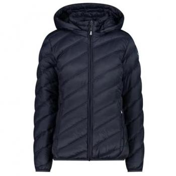 CMP Women's Hooded Jacket with Snaps, Dark Blue, XS