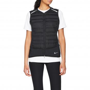Nike Arolft Chaleco, Mujer, Negro/Plata, M