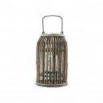 HOUSE DOCTOR - photophore lanterne bois rotin naturel house doctor ova Ln0091