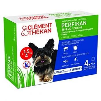 Perfikan antiparasitaire très petit chien 0/5 kg 4 pipettes