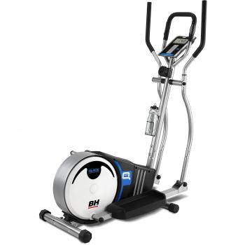 PROACTION Bicicleta Elíptica BH Quick. Sistema inercial 8kg. Freno magnético. Zancada 36cm. Distancia Entre Pedales 18cm. Monitor LCD. Blanco Gris. BH Fitness G233N