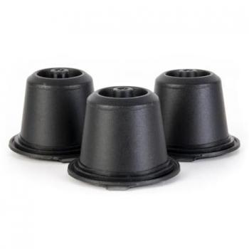 Cápsulas de café reutilizables Nespresso - Set de 3 unidades, fabricadas en polipropileno, compatibles con máquinas Nespresso X3, color plata