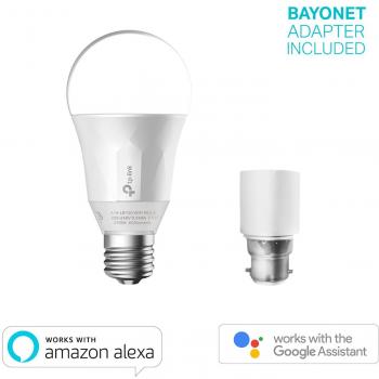 TP-LINK Kasa Smart Bulb, Wi-Fi Smart Switch, E27/B22, 11 W, Works with Amazon Alexa