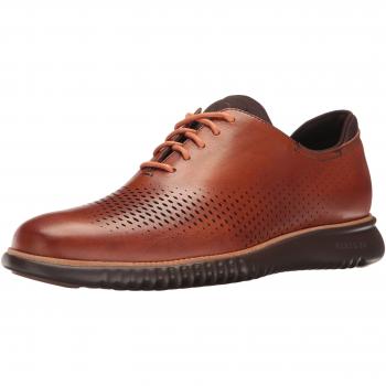 Cole Haan Men's 2.ZERØGRAND Lined Laser Wingtip Oxford Shoes - Brown - Size 12