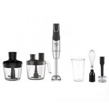 Batidora de Mano Tefal InfinyForce Pro 5 en 1 HB95LD38, 1200 W, velocidad variable, color negro y acero inoxidable