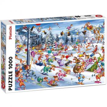 Piatnik 1000-Piece Christmas Skiing Puzzle by François Ruyer