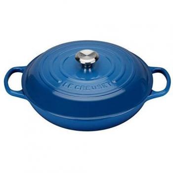 Le Creuset Signature 30 cm Marseille Blue Cast Iron Braiser