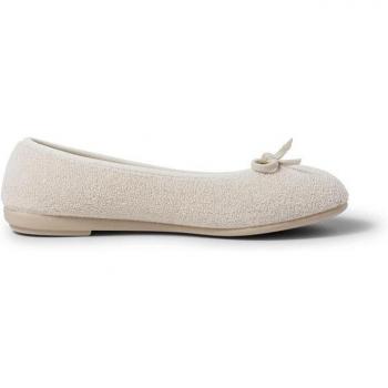 Pisamonas Zapatilla Casa Bailarina Rizo Toalla - Zapatillas de casa abiertas para niña, estilo bailarina, fabricadas en rizo de toalla
