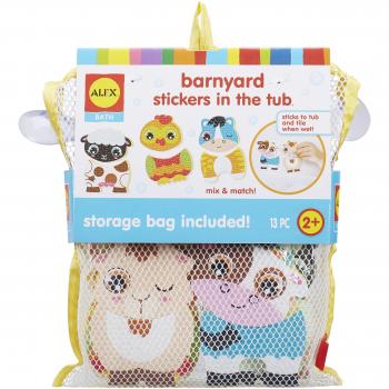 Alex 200103-5 Foam Stickers for the Tub, Barnyard, 12 Pieces