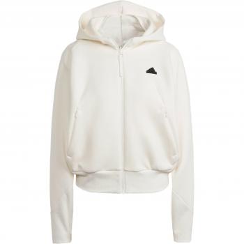 Adidas Z.N.E. Premium Sudadera Mujer con gorro, cierre frontal, color blanco, talla L