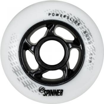 Powerslide Ruedas Patines Spinner 90mm 88A, 4 Unidades, Color Plateado