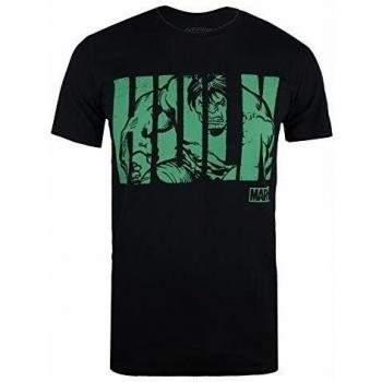 Marvel Hulk Text Camiseta, Negro