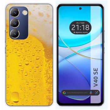 Funda de Silicona para Vivo V40 SE 5G con Diseño de Cerveza y Dibujos