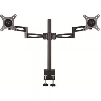 Soporte de mesa para monitor de aluminio en negro para dos monitores extensible inclinable 15° girable 360° para Samsung 27 S27E500C