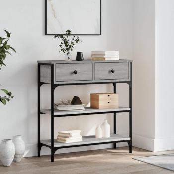 Consola Sonoma madera multicapa gris 72,5x25x75 cm