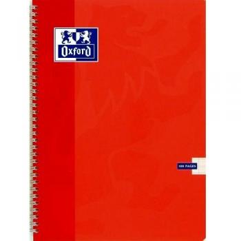 Cuaderno de espiral Oxford A4 Seyès 100 páginas cuadros grandes