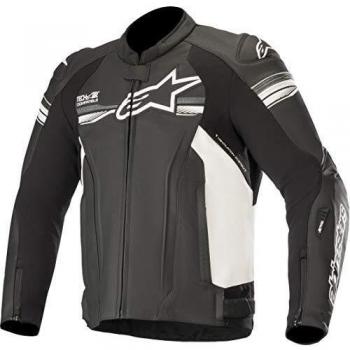 Alpinestars Chaqueta moto Gp R V2 Leather Jacket Tech-air Compatible Black Mid Gray, Negro/Blanco, 48
