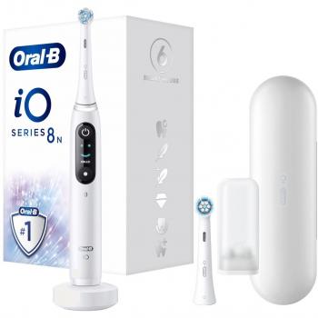 Cepillo de dientes eléctrico Oral-B iO 8N blanco con Bluetooth y estuche de viaje