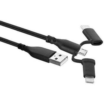Ewent EW1376 Cable USB 1 m USB A Micro-USB A Negro