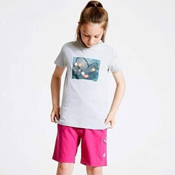 Dare2b Go Beyond-Camiseta Informal Estampada De Algodón T-Shirts/Polos/Vests, Niñas, Argent Grey, 11-12