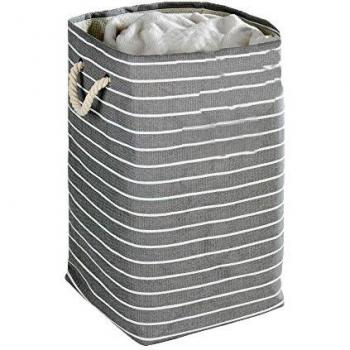 Wenko 35520100 Pongotodo Maritim Angular - Cesta para la Ropa, 70 L, Papel, 35 x 60 x 35 cm, Gris