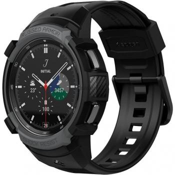 Funda TPU Spigen Rugged Armor Pro para Samsung Galaxy Watch4 Classic - 46 mm - Gris Antracita