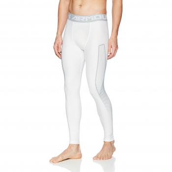Under Armour HG Armour Legging Graphic Leggings, Hombre, Blanco