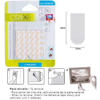 Tiras Adhesivas Doble Cara Sin Residuos