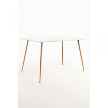 Mesa Comedor Biko - Blanco Moderno y Elegante