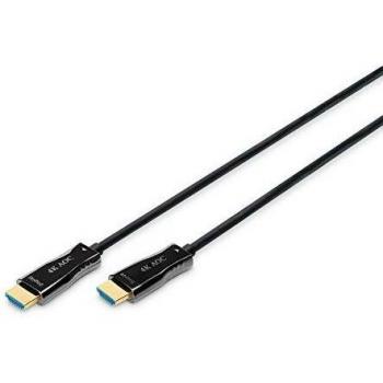 HDMI AOC hybrid-fiber connection cable, Type A M/M, 15m, UHD 4K@60Hz, CE, gold, bl