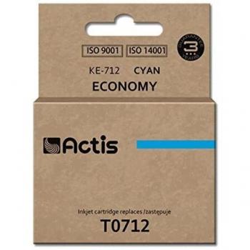 Cartucho de Tinta Cian Actis KE-712 Compatible con Epson T0712, T0892 y T1002