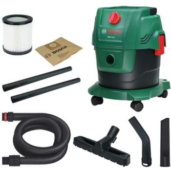 Aspirador Húmedo y Seco Bosch PAS15-200 - 1200W, 15L, Manguera de 2,2m, Tubos de Extensión y Función Soplado