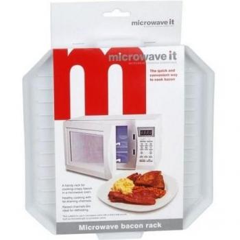 Crispador de Tocino para Microondas Blanco - Tamaño Único
