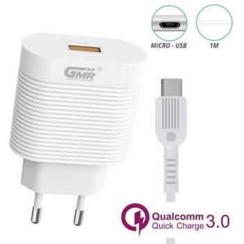 Cargador USB QC 3.0A con Cable Micro USB