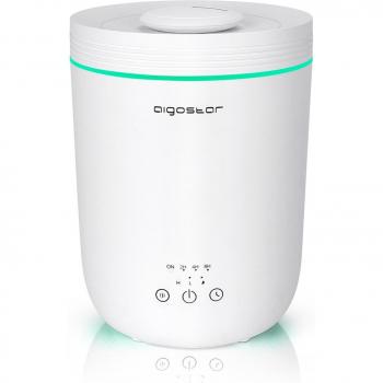 Humidificador Aigostar Misty 2.2L con Difusor de Aceites Esenciales, Temporizador de 8 Horas, 2 Niveles de Nebulización y Iluminación LED Multicolor