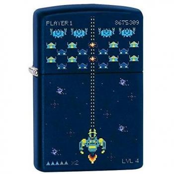 Zippo Navy Matte Pixel Game Design Lighter