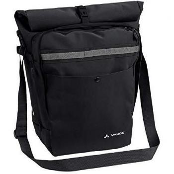 Alforja Vaude ExCycling Back 27L Multifuncional para Bicicleta, Color Negro, con Compartimento para Laptop de 15.6