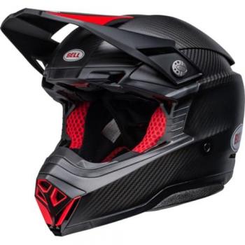 BELL Casco de Cross Moto-10 Spherical Negro-Rojo XL