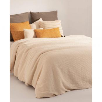 Funda nórdica jacquard de algodón suavizado Terracota cama 90 (220x220 cm)