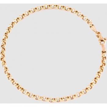 Pulsera de oro amarillo con elegante diseño y detalle en relieve