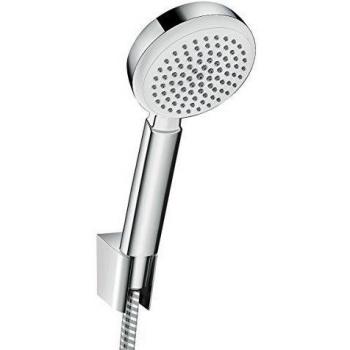 Hansgrohe 26664400 Crometta 100 ducha de mano con soporte y flexo, 1,25m, blanco/cromo