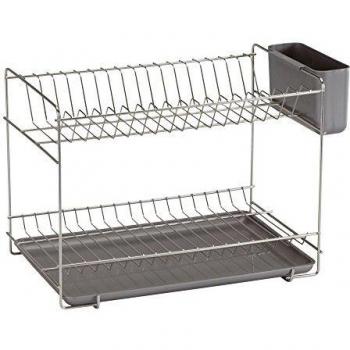 Sauvic Acero Inoxidable Escurreplatos 18/8 Grande, 38.5x25x28 cm