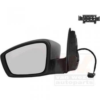 Espejo retrovisor VAN WEZEL 7617817 con ajuste eléctrico, cristal convexo, carcasas en color negro y homologación ECE