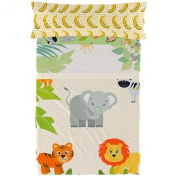 Juego de Sábanas Multicolor Mr Fox Wild HappyFriday para Cama de 105 - 2 Piezas