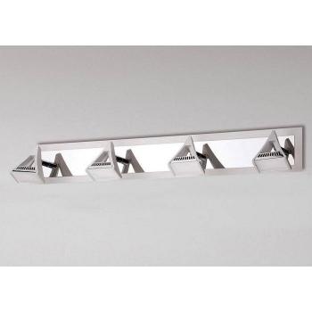 Spot Filippo 4 bombillas LED 20W 3000K, 1750lm, blanco mate/cromo pulido, 3 años de garantía